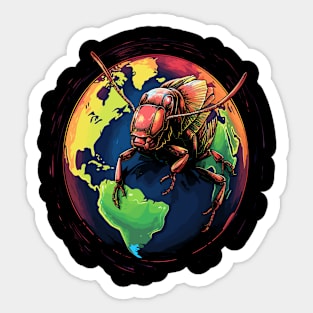 Cockroach Earth Day Sticker